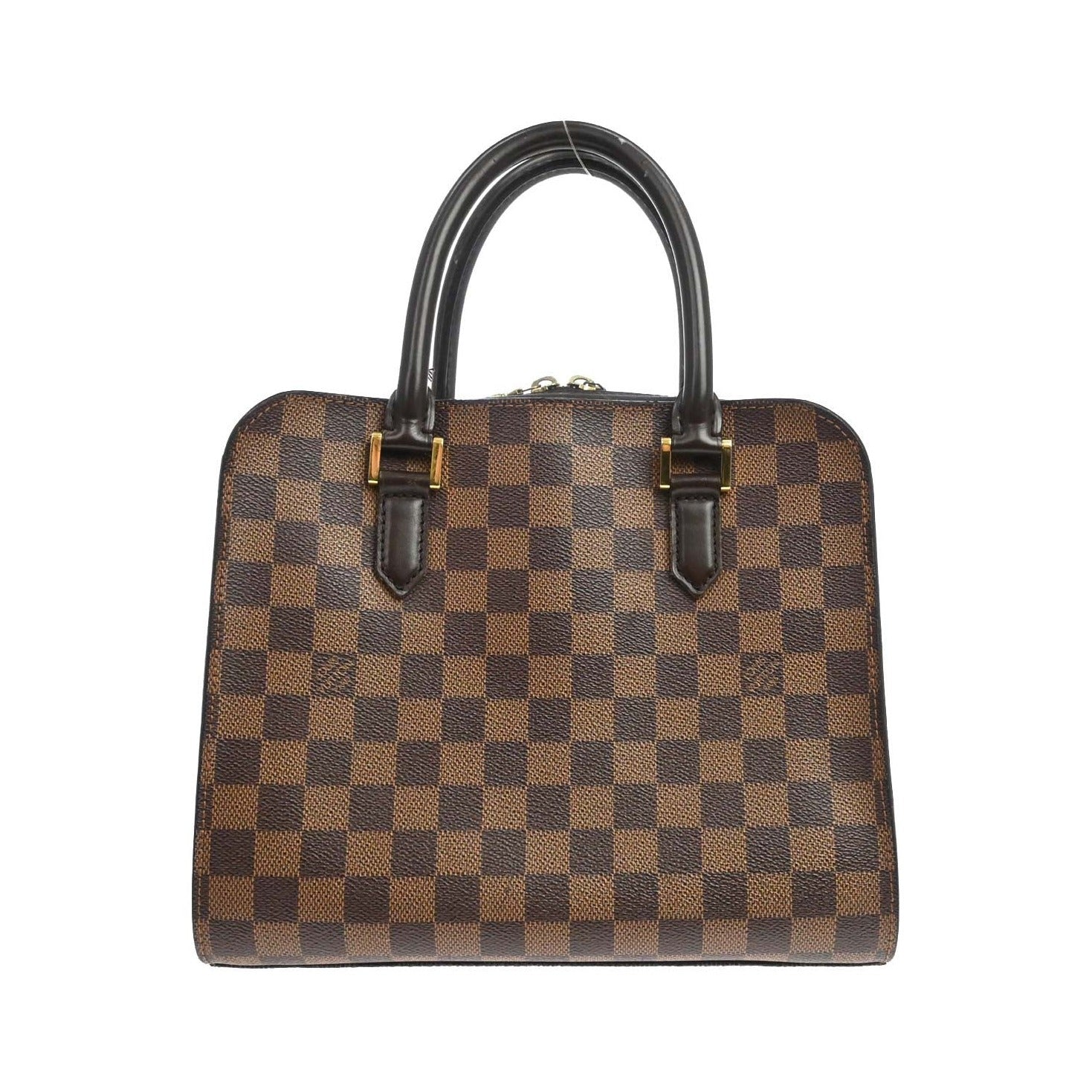 Louis Vuitton Triana Damier Ebene, Brown, Canvas, Handbag