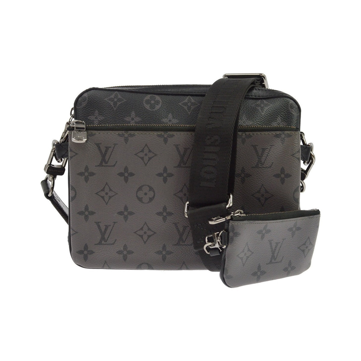 Louis Vuitton Trio Messenger Monogram Canvas, Black, Canvas, Shoulder Bag