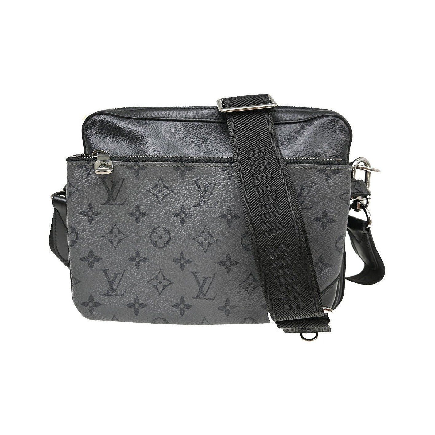 Louis Vuitton Trio Messenger Reverse Monogram Eclipse Canvas, Black, Canvas, Shoulder Bag