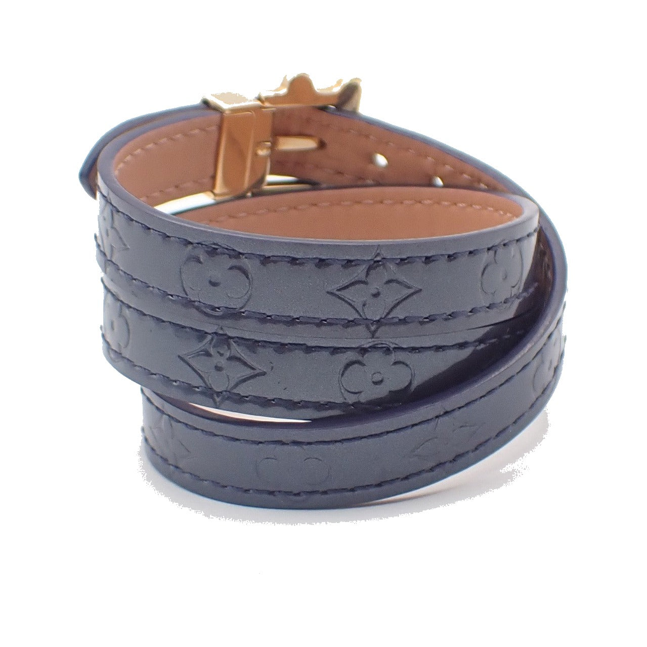 Louis Vuitton Triple Tour Monogram Vernis, Purple, Patent Leather, Bracelet