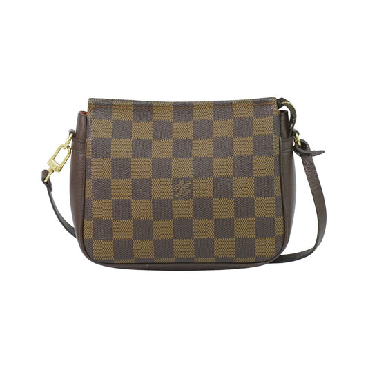 Louis Vuitton Trousse Make Up Damier, Brown, Canvas, Clutch