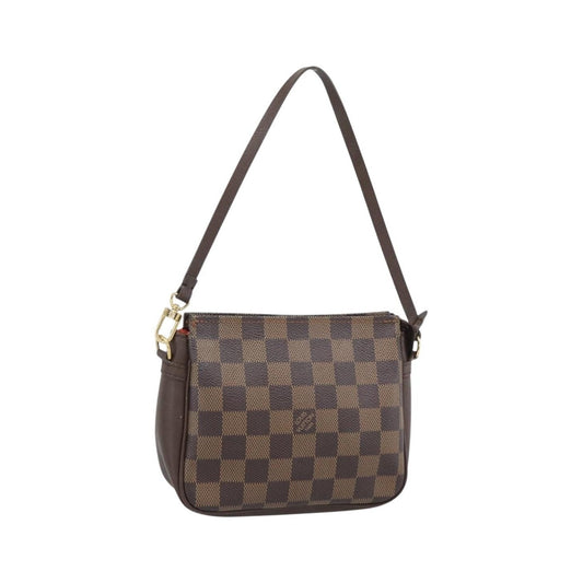 Louis Vuitton Trousse Make Up Damier, Brown, Canvas, Clutch