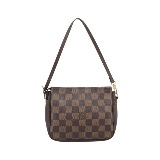 Louis Vuitton Trousse Make Up Damier, Brown, Canvas, Clutch