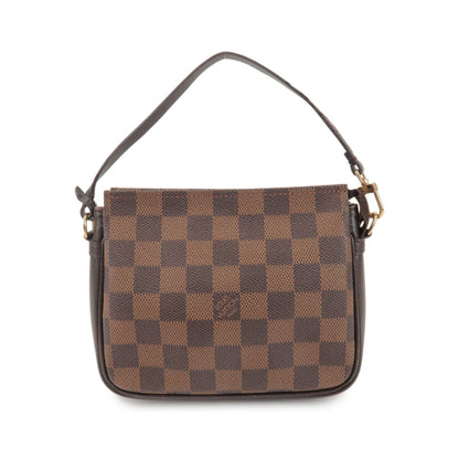Louis Vuitton Trousse Make Up Damier, Brown, Canvas, Clutch