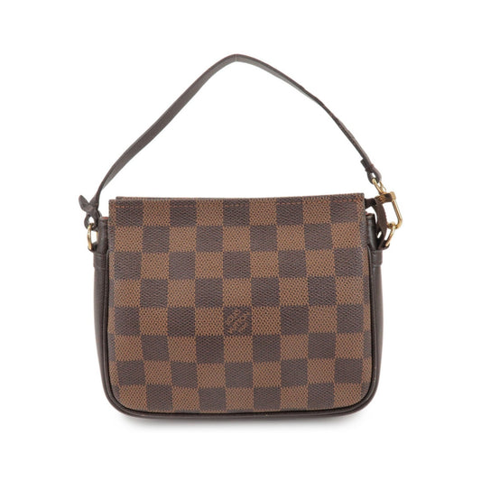 Louis Vuitton Trousse Make Up Damier, Brown, Canvas, Clutch