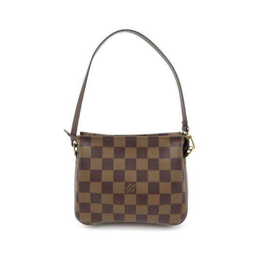 Louis Vuitton Trousse Make Up Damier, Brown, Canvas, Clutch
