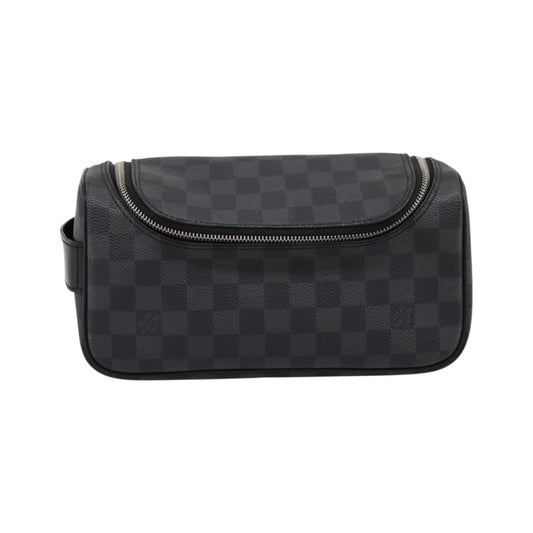 Louis Vuitton Trousse Toilette Damier Canvas, Black, Canvas, Clutch