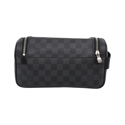 Louis Vuitton Trousse Toilette Damier Canvas, Black, Canvas, Clutch