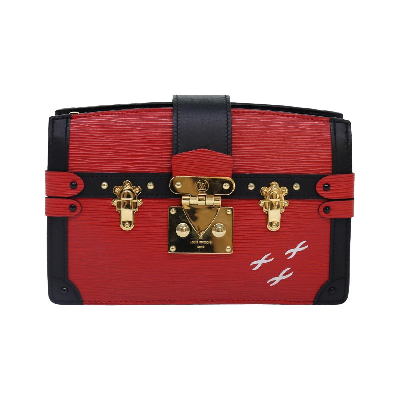 Louis Vuitton Trunk Clutch Epi Leather, Red, Leather, Shoulder Bag