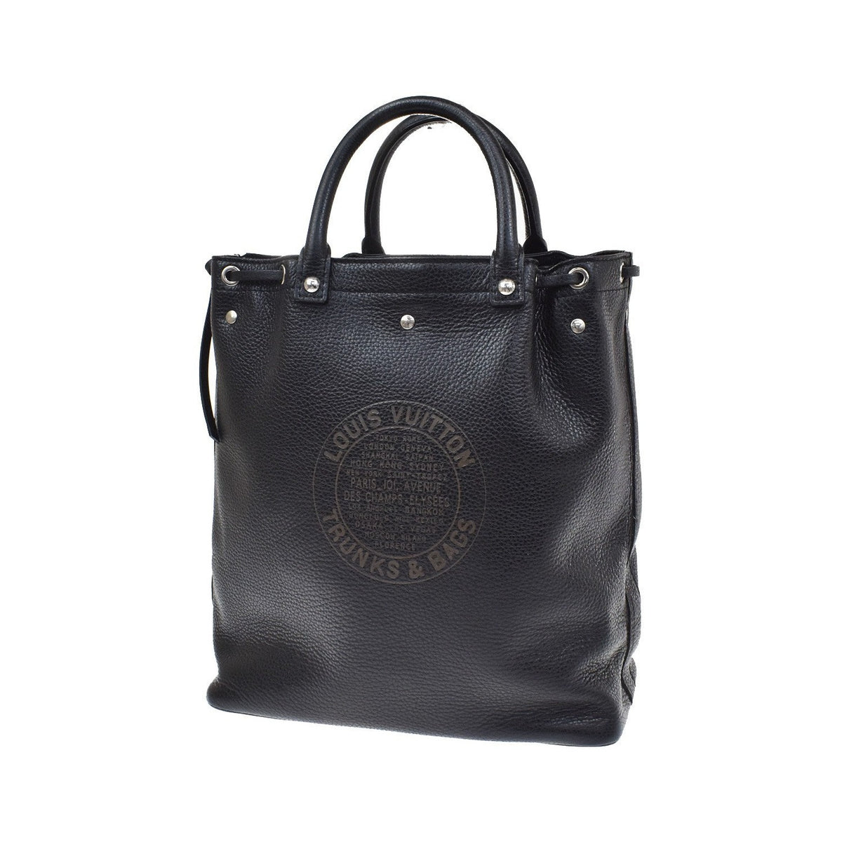Louis Vuitton Trunks and Bags Shoe Tobago Leather, Black, Leather, Handbag