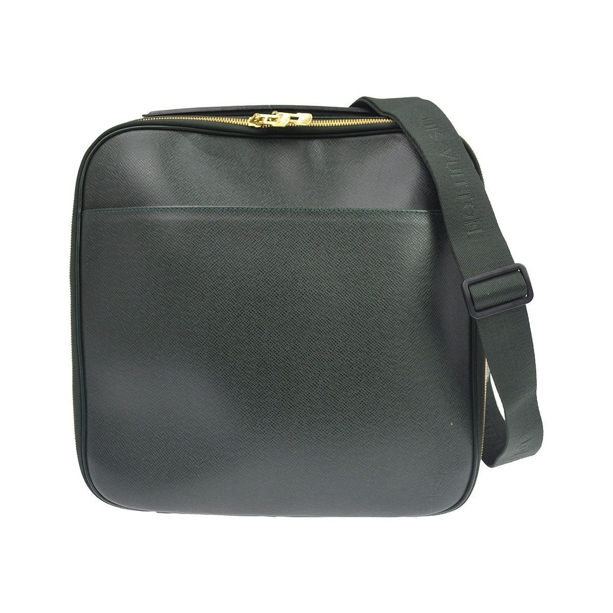 Louis Vuitton Tura Messenger Taiga Leather, Green, Leather, Handbag