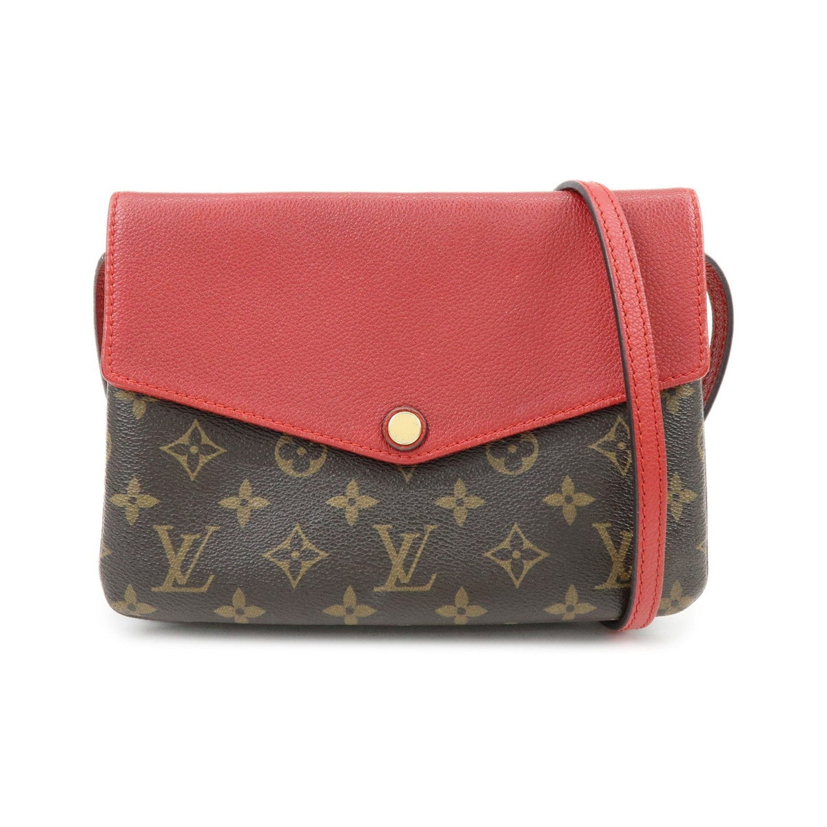Louis Vuitton Twice Monogram Canvas and Leather, Brown, Canvas, Handbag