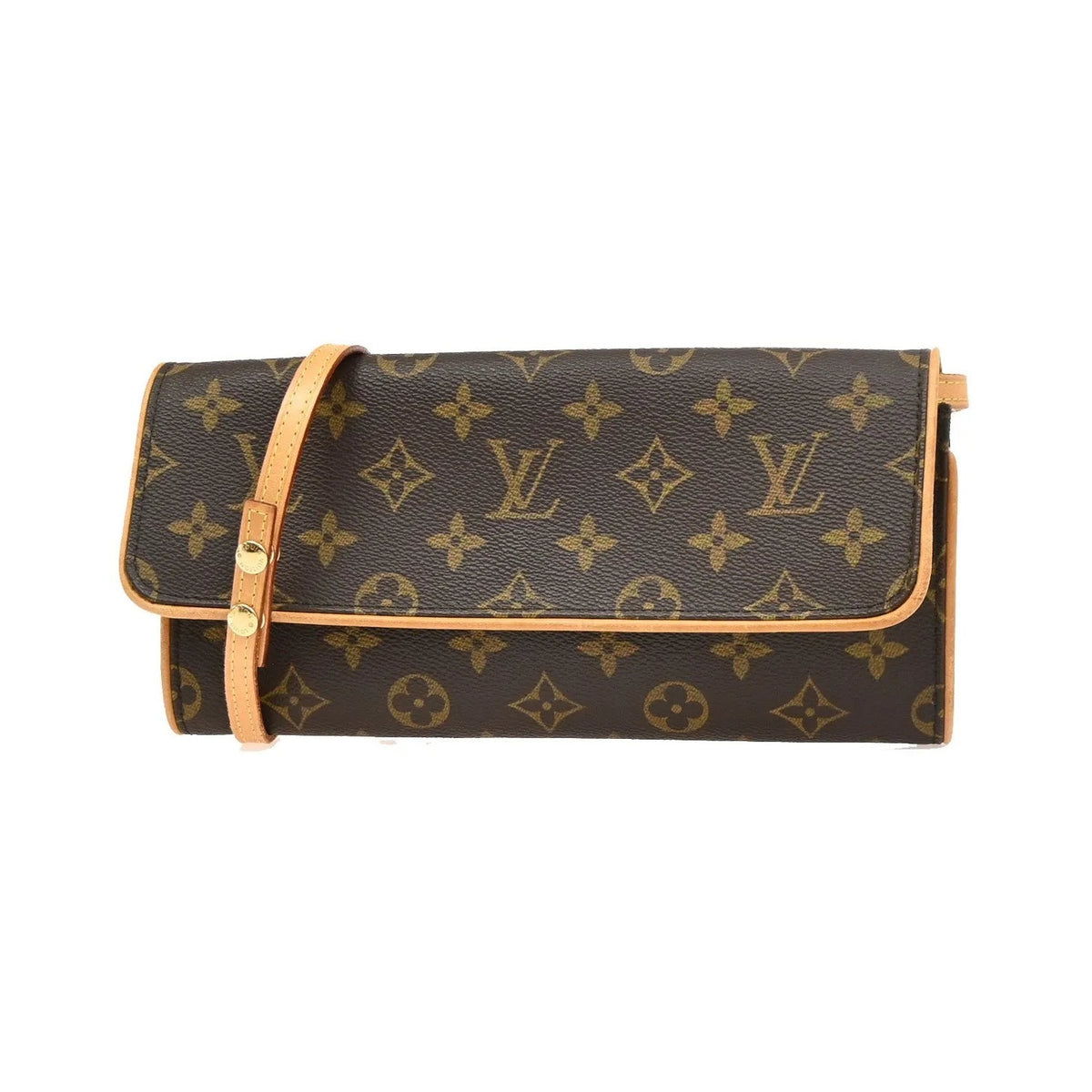 Louis Vuitton Twin Monogram Canvas, Brown, Canvas, Clutch