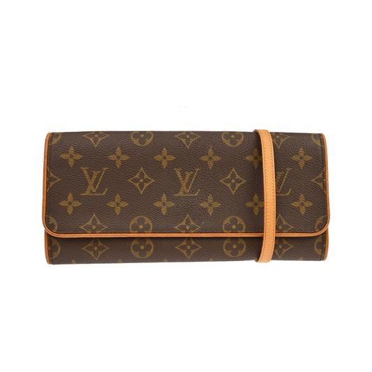 Louis Vuitton Twin Monogram Canvas, Brown, Canvas, Clutch