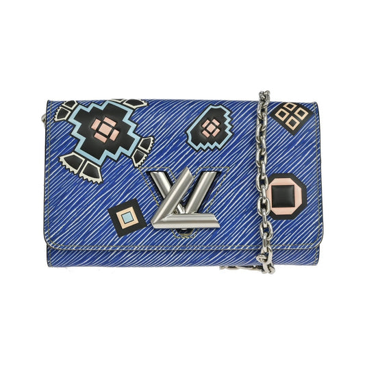 Louis Vuitton Twist Chain Limited Edition Azteque Epi Leather, Blue, Leather, Shoulder Bag