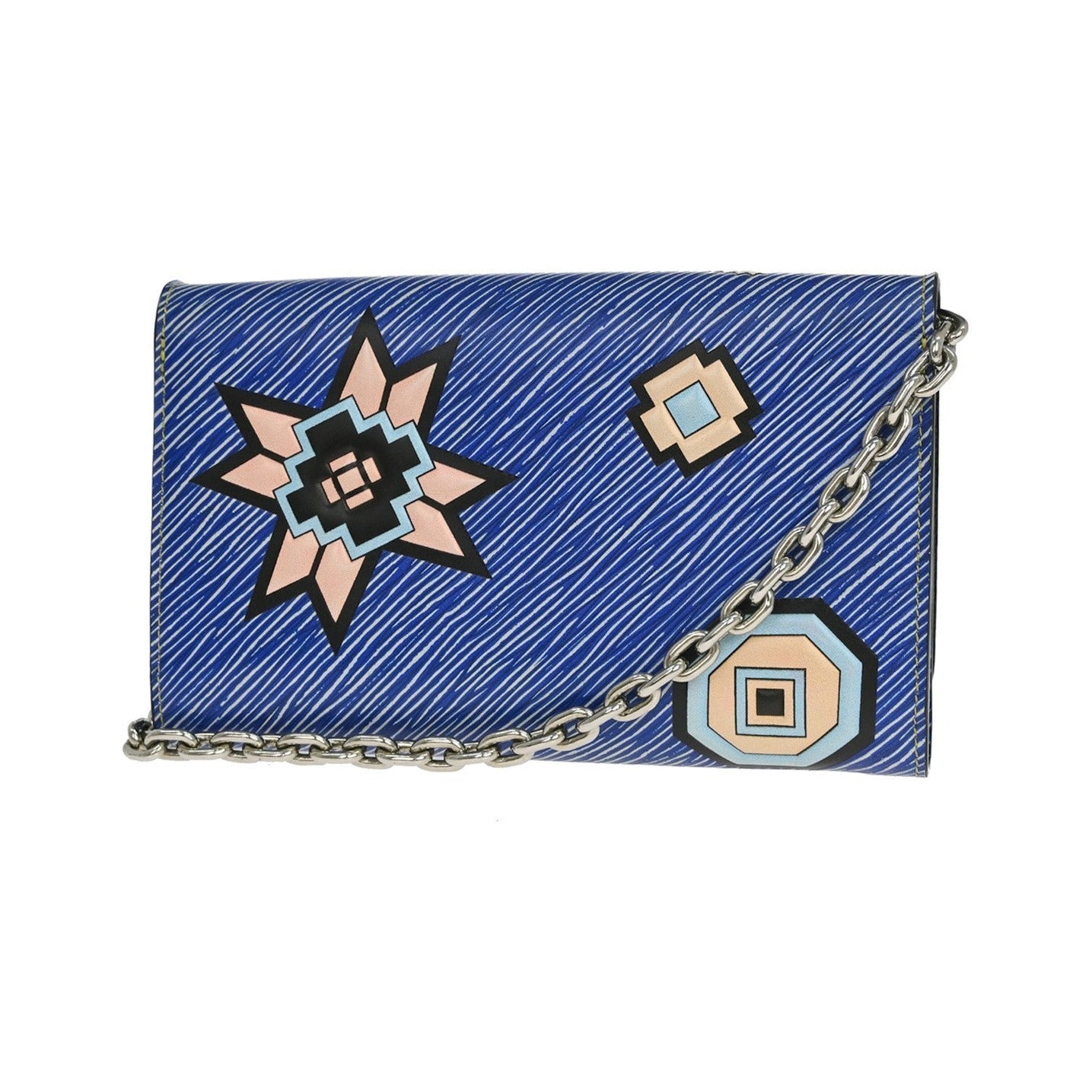 Louis Vuitton Twist Chain Limited Edition Azteque Epi Leather, Blue, Leather, Shoulder Bag