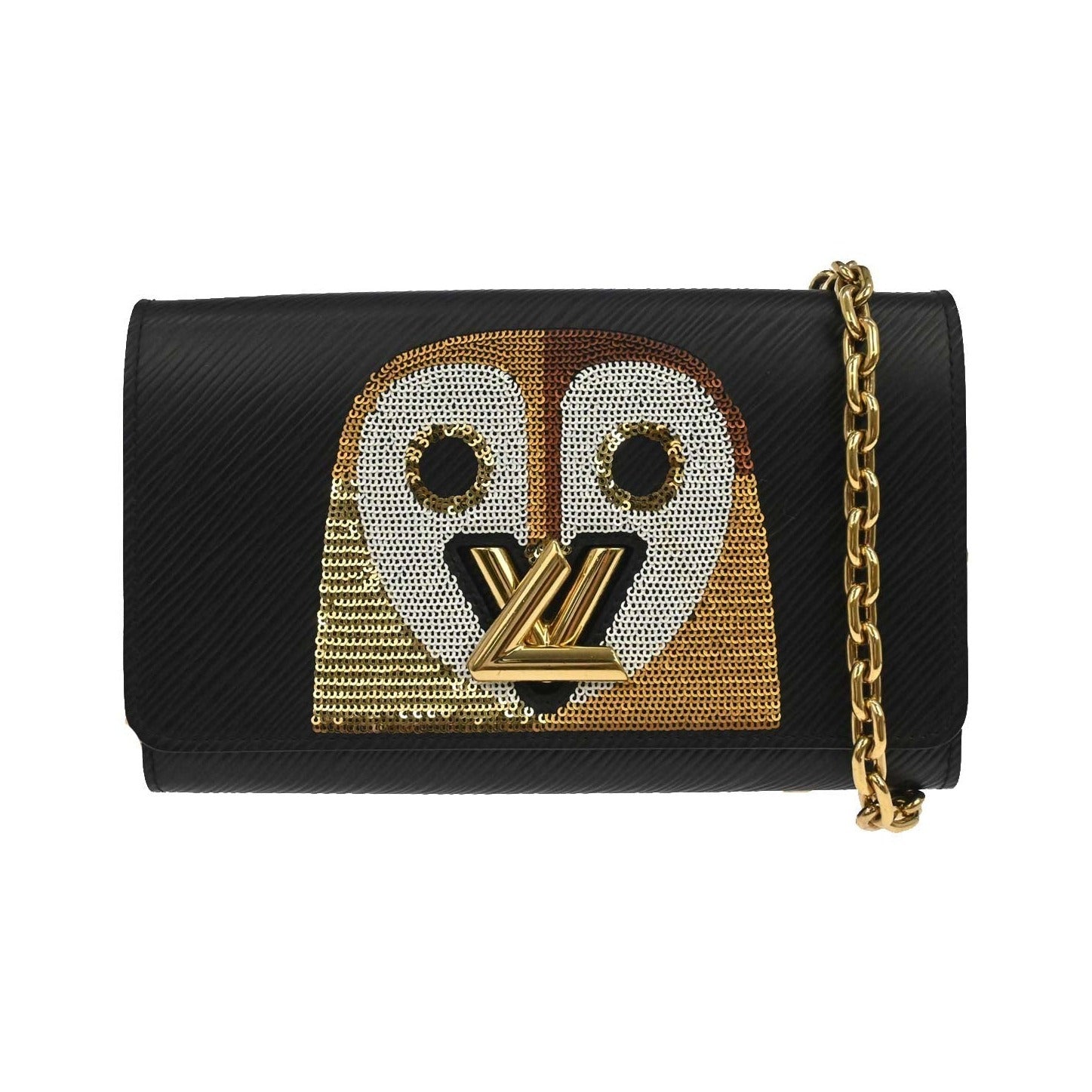 Louis Vuitton Twist Epi, Black, Leather, Clutch