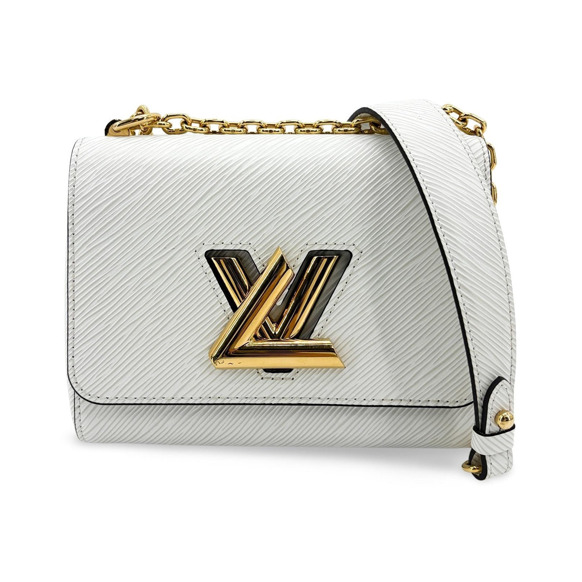 Louis Vuitton Twist Epi Leather, White, Leather, Shoulder Bag