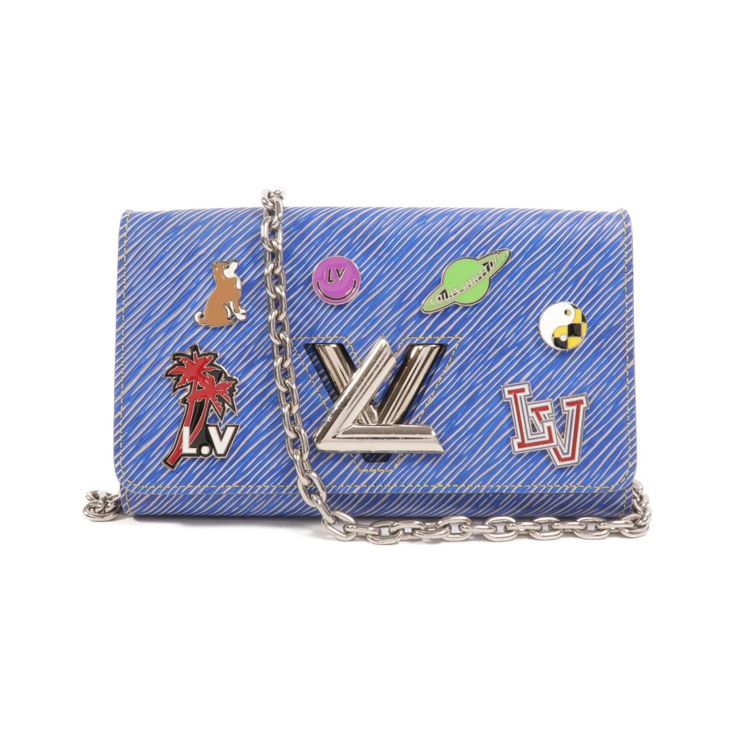 Louis Vuitton Twist Limited, Blue, Leather, Clutch