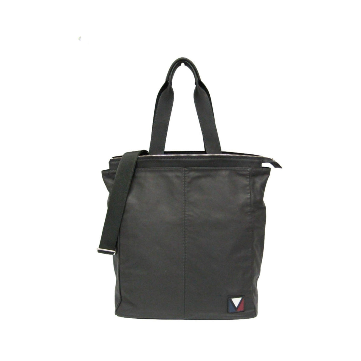 Louis Vuitton V Line Move Gaston Leather, Gray, Leather, Handbag