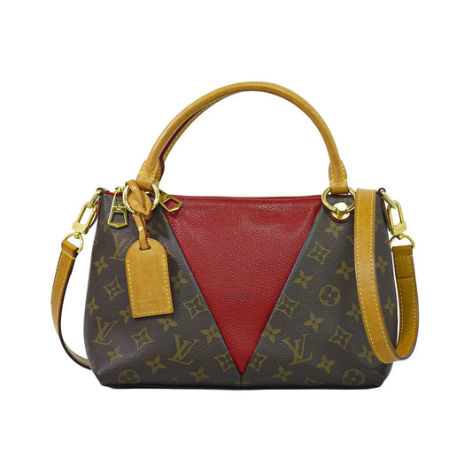 Louis Vuitton V Tote Monogram Canvas and Leather, Brown, Canvas, Handbag