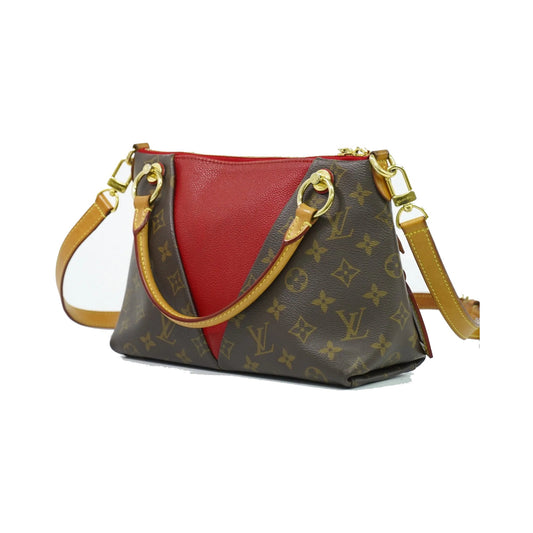 Louis Vuitton V Tote Monogram Canvas and Leather, Brown, Canvas, Handbag