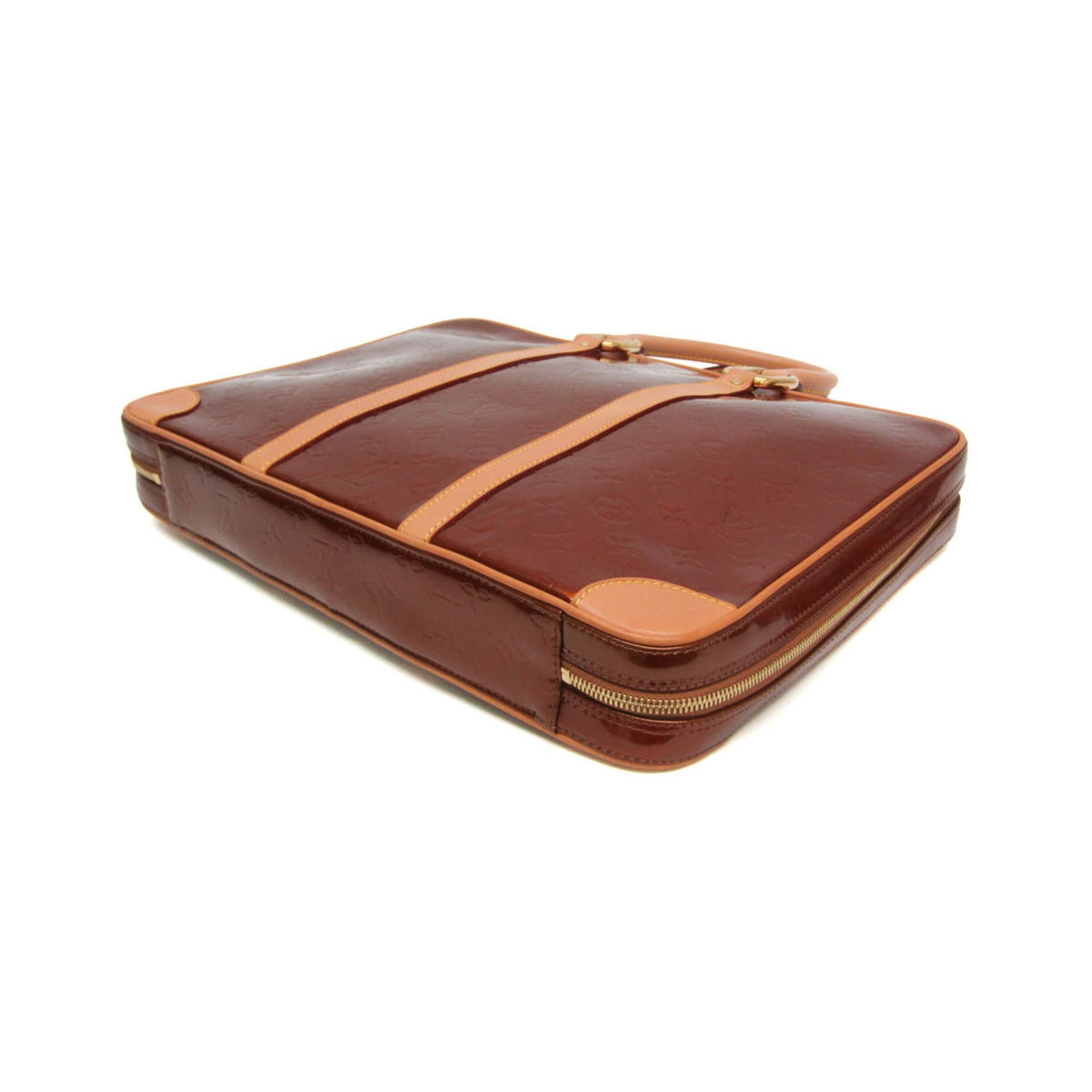 Louis Vuitton Vandam Monogram Vernis, Brown, Patent Leather, Handbag