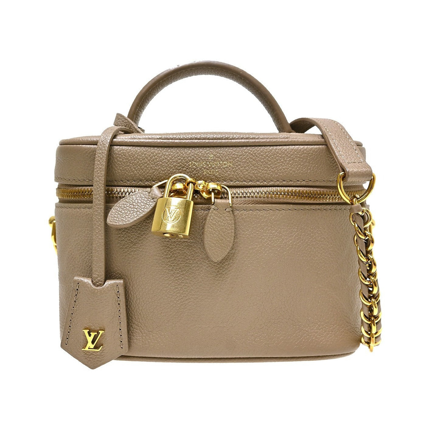 Louis Vuitton Vanity Monogram Empreinte Giant, Beige, Leather, Handbag
