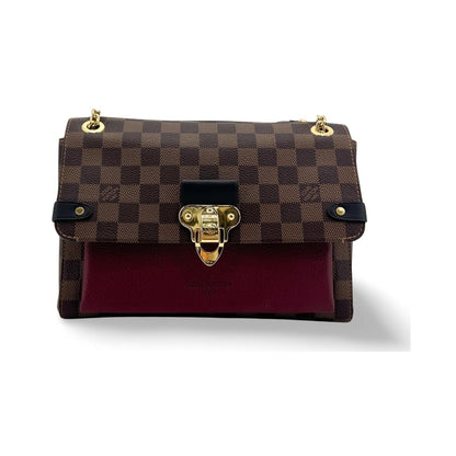 Louis Vuitton Vavin Damier with Leather, Brown, Canvas, Tote Bag