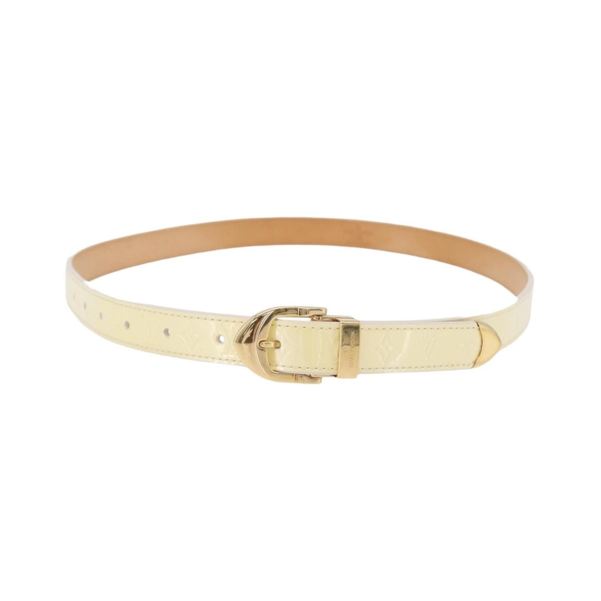 Louis Vuitton Vernis Belt LV Monogram Vernis, Beige, Patent Leather, Belt