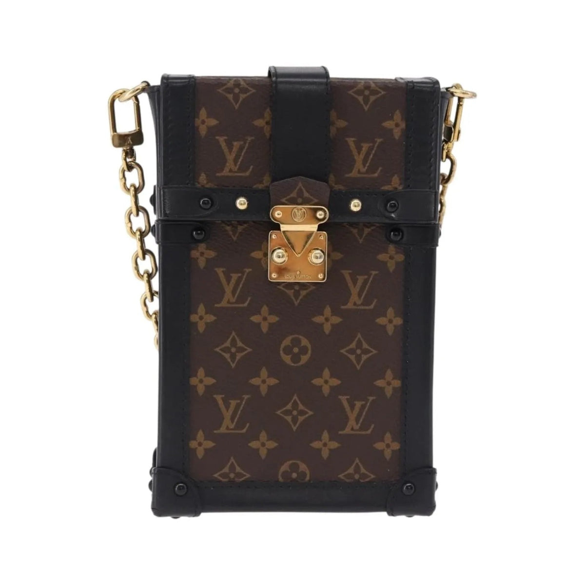 Louis Vuitton Vertical Trunk Pochette Monogram Canvas, Brown, Canvas, Clutch