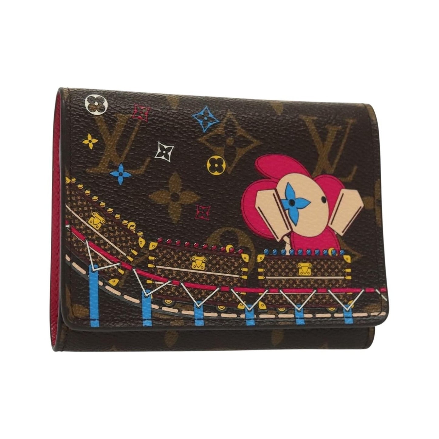 Louis Vuitton Victorine Monogram Vivienne Japan Garden, Brown, Canvas, Wallet