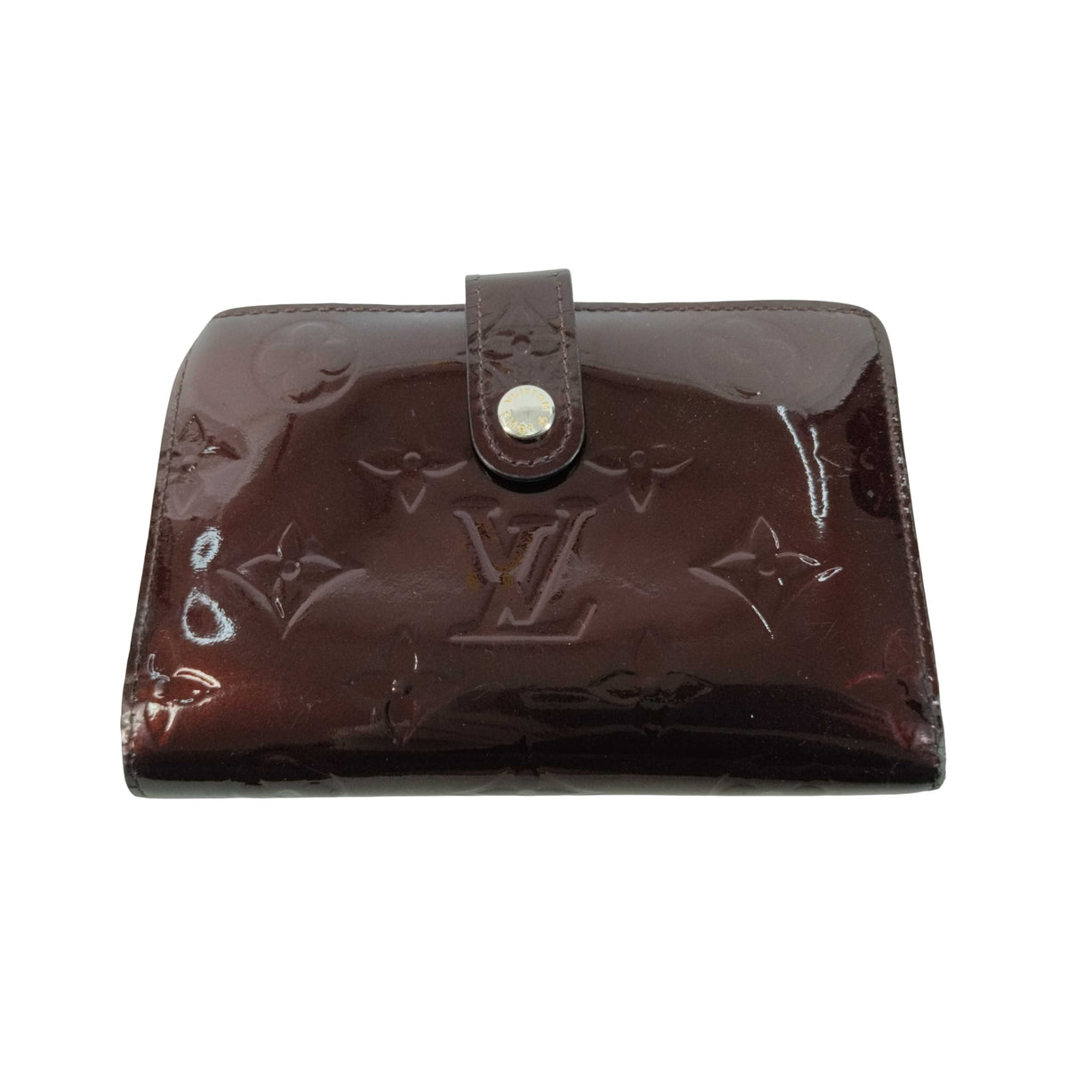 Louis Vuitton Viennois Monogram Canvas, Burgundy, Patent Leather, Card Holder