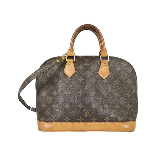 Louis Vuitton Vintage Alma Monogram Canvas, Brown, Canvas, Handbag