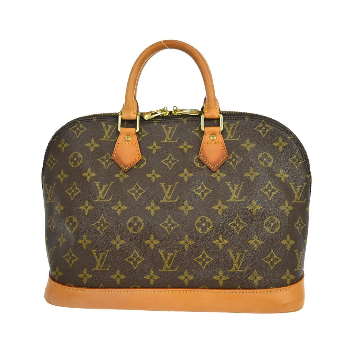 Louis Vuitton Vintage Alma Monogram Canvas, Brown, Canvas, Handbag