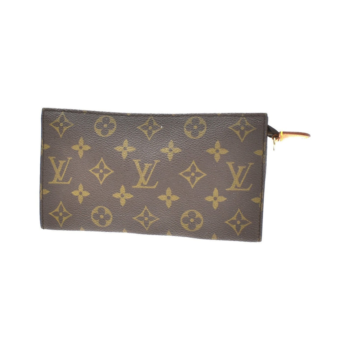 Louis Vuitton Vintage Bucket Zip Monogram Canvas, Brown, Leather, Clutch