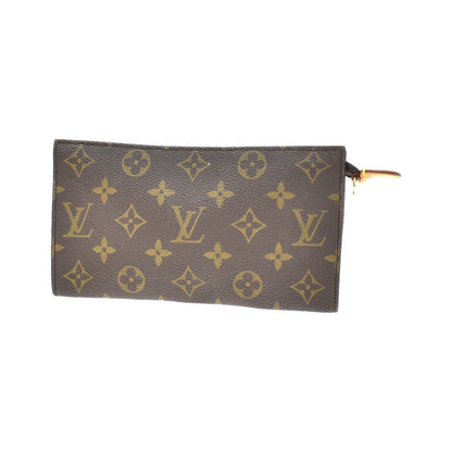 Louis Vuitton Vintage Bucket Zip Monogram Canvas, Brown, Leather, Clutch