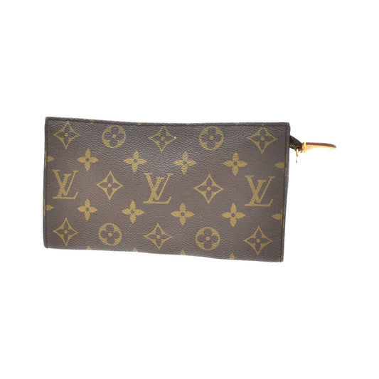 Louis Vuitton Vintage Bucket Zip Monogram Canvas, Brown, Leather, Clutch