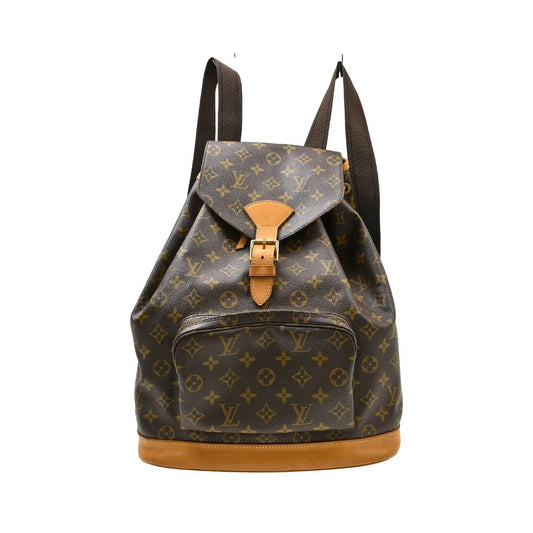 Louis Vuitton Vintage Montsouris Monogram Canvas, Brown, Canvas, Backpack