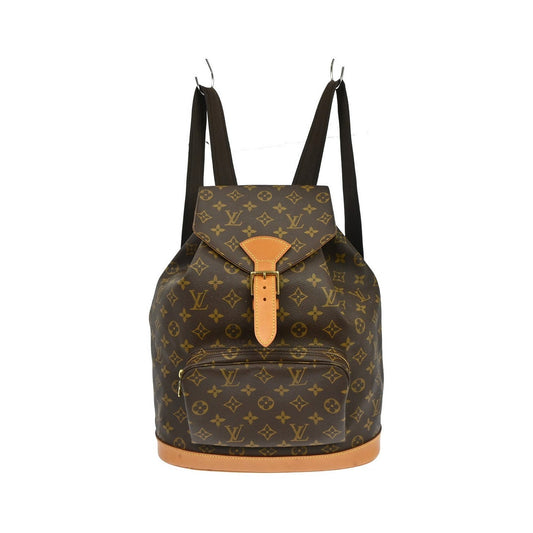 Louis Vuitton Vintage Montsouris Monogram Canvas, Brown, Canvas, Backpack