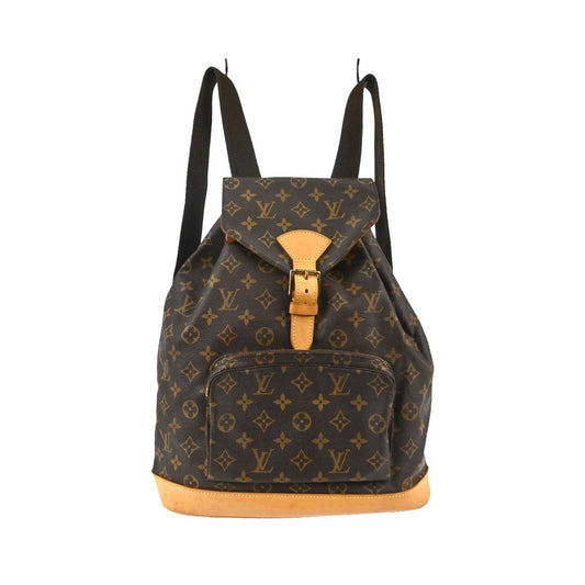 Louis Vuitton Vintage Montsouris Monogram Canvas, Brown, Canvas, Backpack