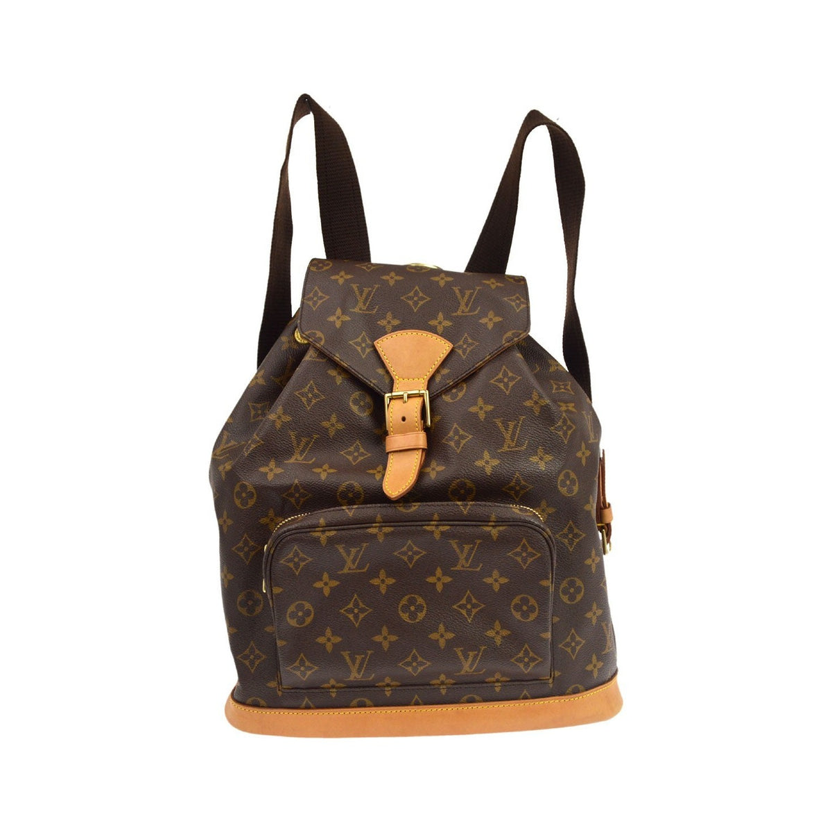 Louis Vuitton Vintage Montsouris Monogram Canvas, Brown, Canvas, Backpack
