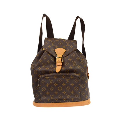 Louis Vuitton Vintage Montsouris Monogram Canvas, Brown, Canvas, Backpack