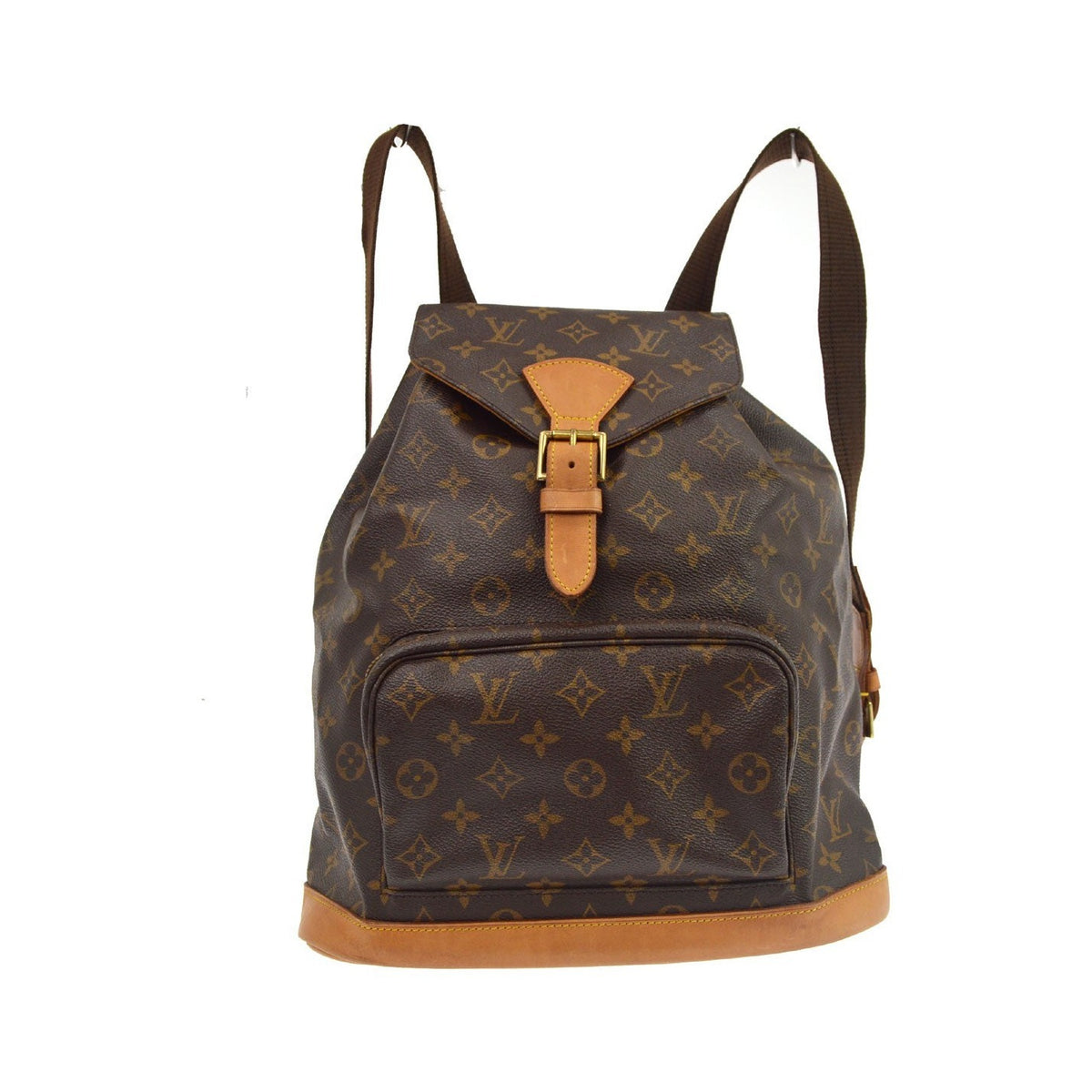 Louis Vuitton Vintage Montsouris Monogram Canvas, Brown, Canvas, Backpack