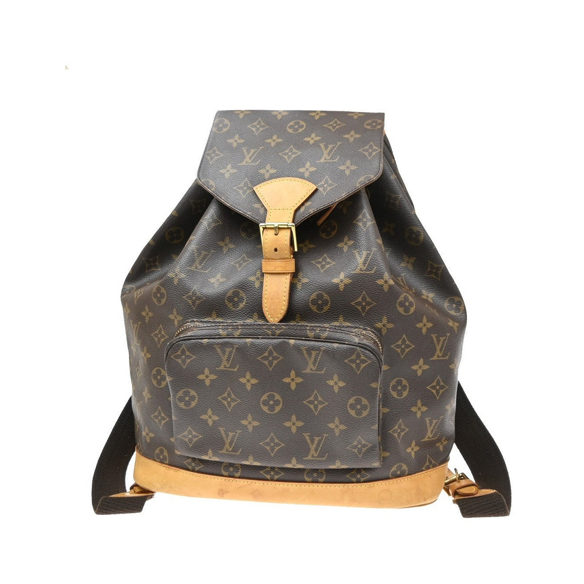 Louis Vuitton Vintage Montsouris Monogram Canvas, Brown, Canvas, Backpack