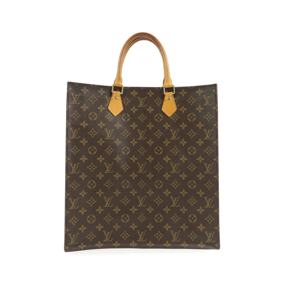 Louis Vuitton Vintage Sac Plat Monogram Canvas, Brown, Canvas, Handbag