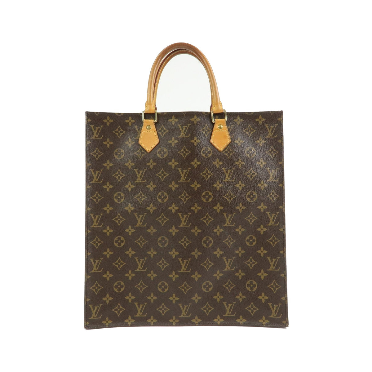 Louis Vuitton Vintage Sac Plat Monogram Canvas, Brown, Canvas, Handbag