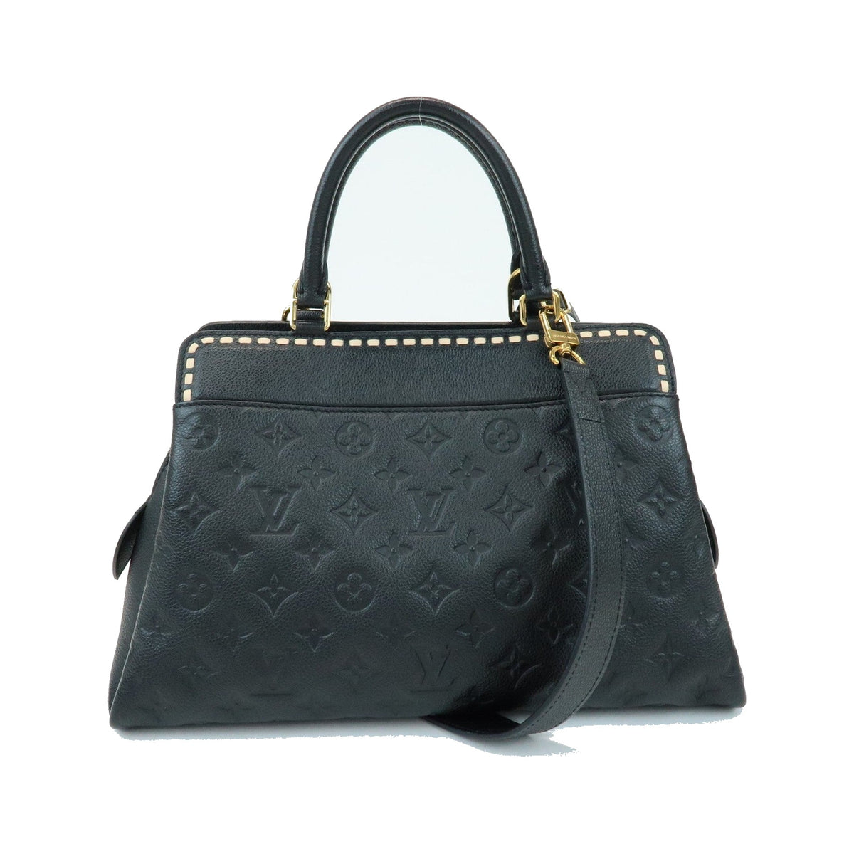 Louis Vuitton Vosges Whipstitch Monogram Empreinte Leather, Black, Leather, Handbag