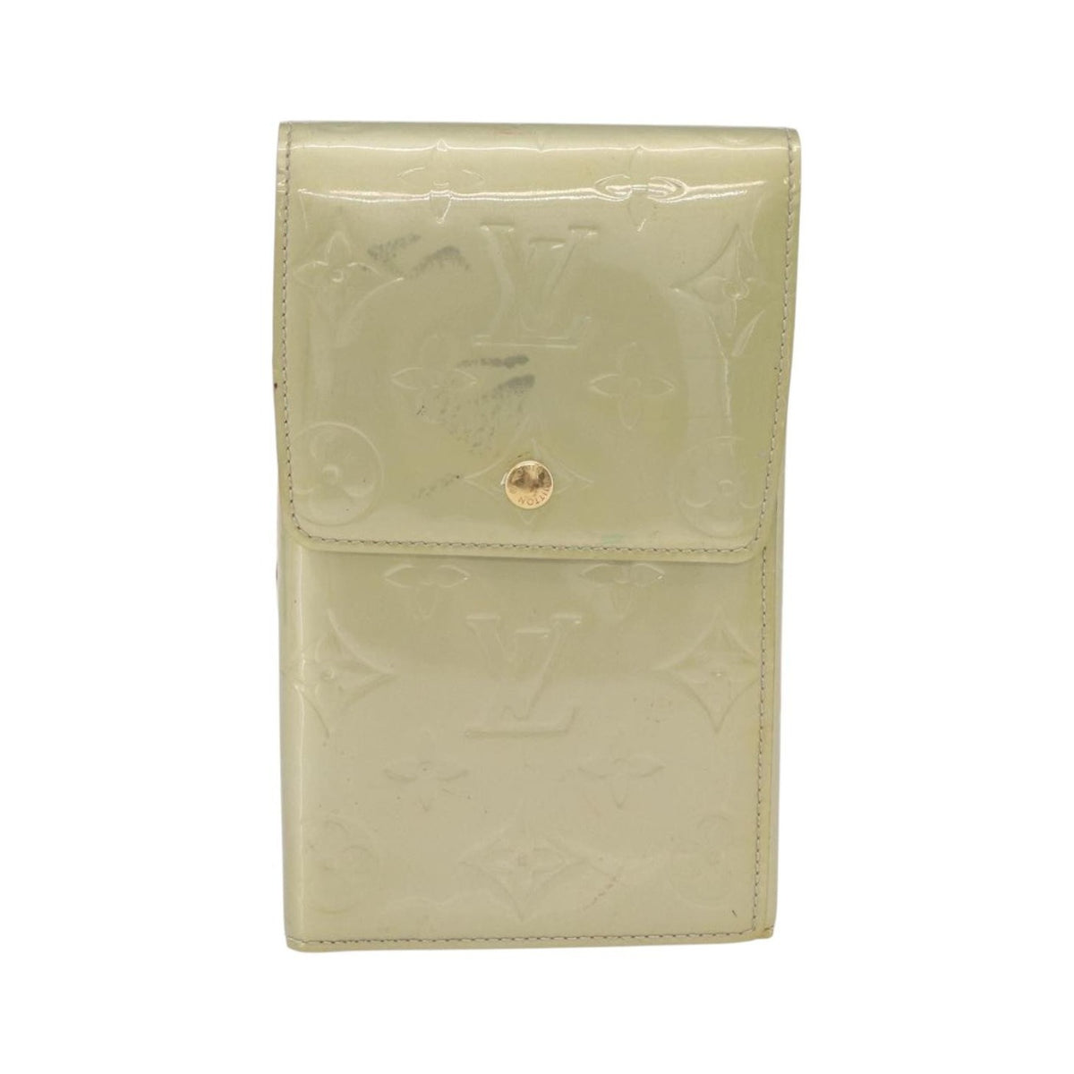 Louis Vuitton Walker Monogram Vernis, Gray, Patent Leather, Wallet