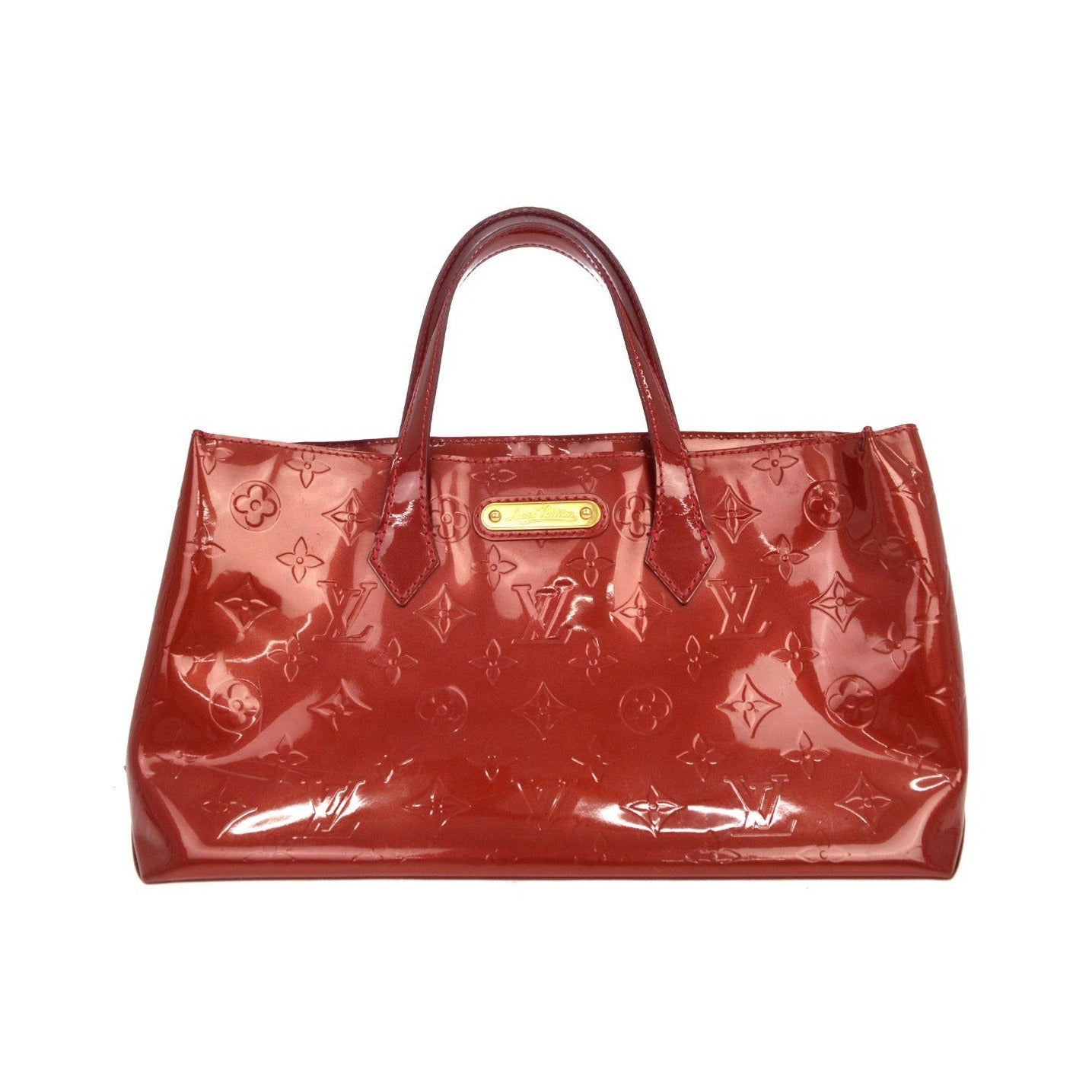 Louis Vuitton Wilshire Monogram Vernis, Red, Patent Leather, Handbag